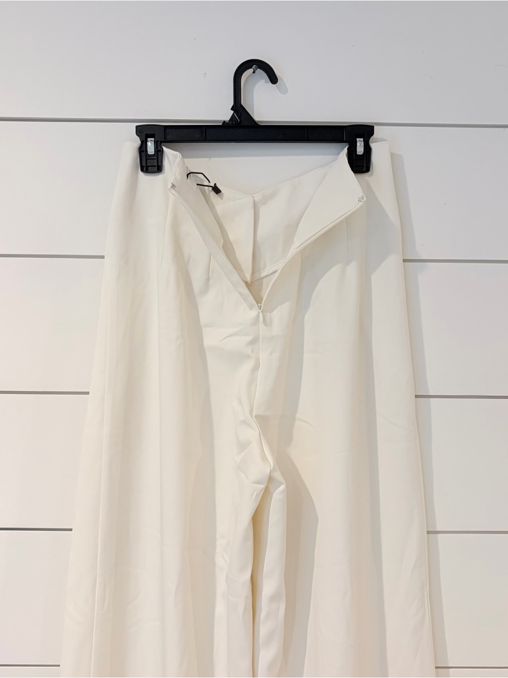 Commense White Wide Leg Trousers Old Money Quiet Luxury M Model Off Duty - Picture 7 of 12